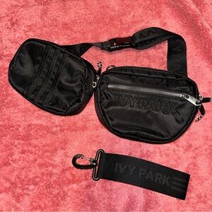IVY PARK Black Belt Bag with Dual Pouches